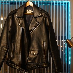 Men Leather biker Jacket